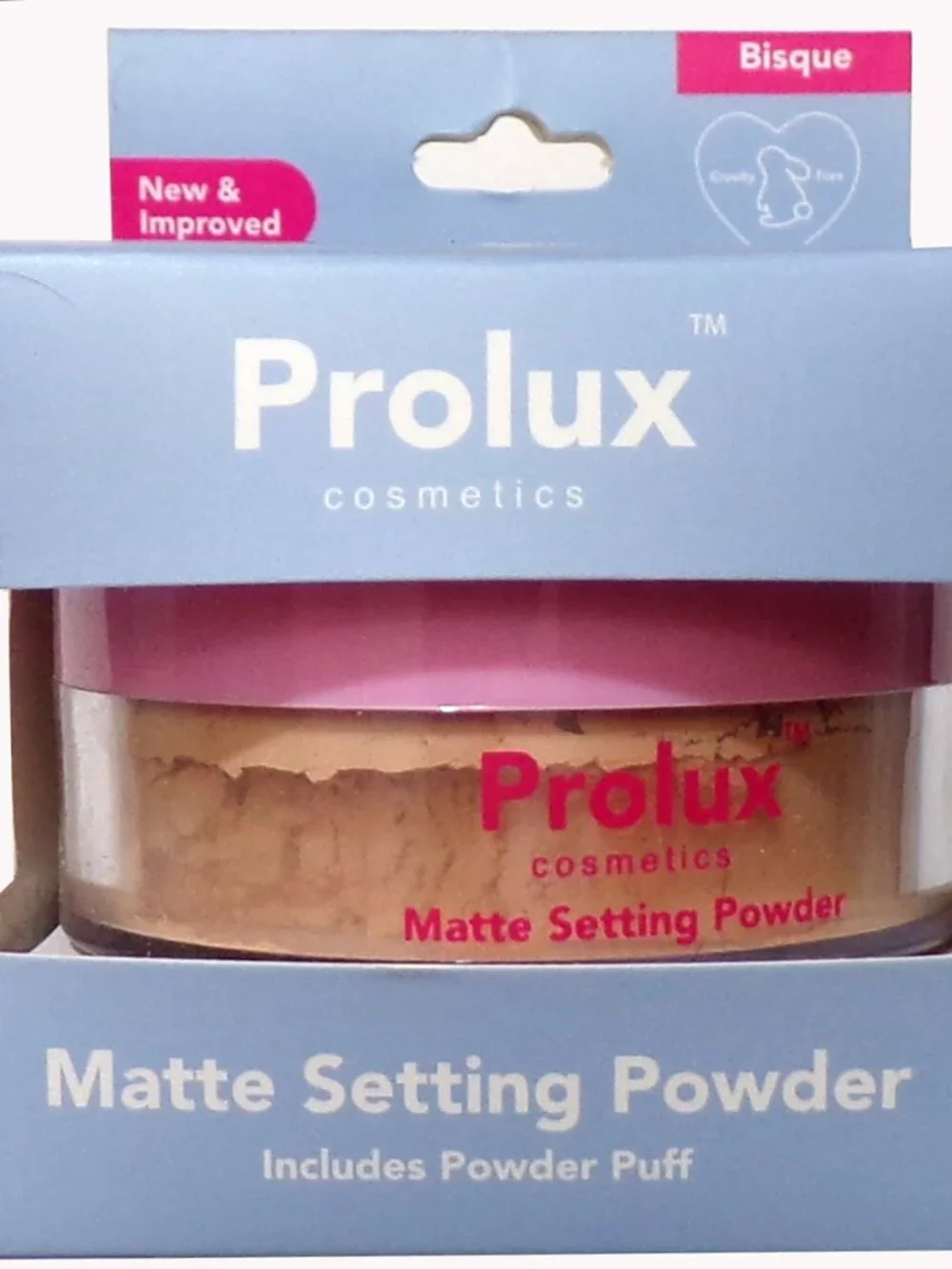 PROLUX Cosmetics MATTE Setting Powder With Puff ~ Bisque (Set of 2)